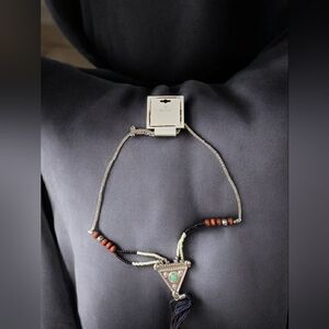 Decree Silver and Green Pendant Necklace